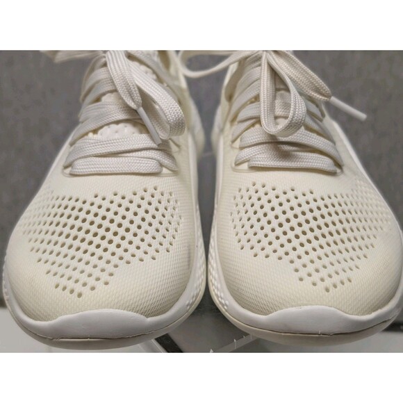 Crocs Literide 360 Pacer Running Sneakers Womens Beige Lace-Up Low Top Size 8 - Picture 2 of 9